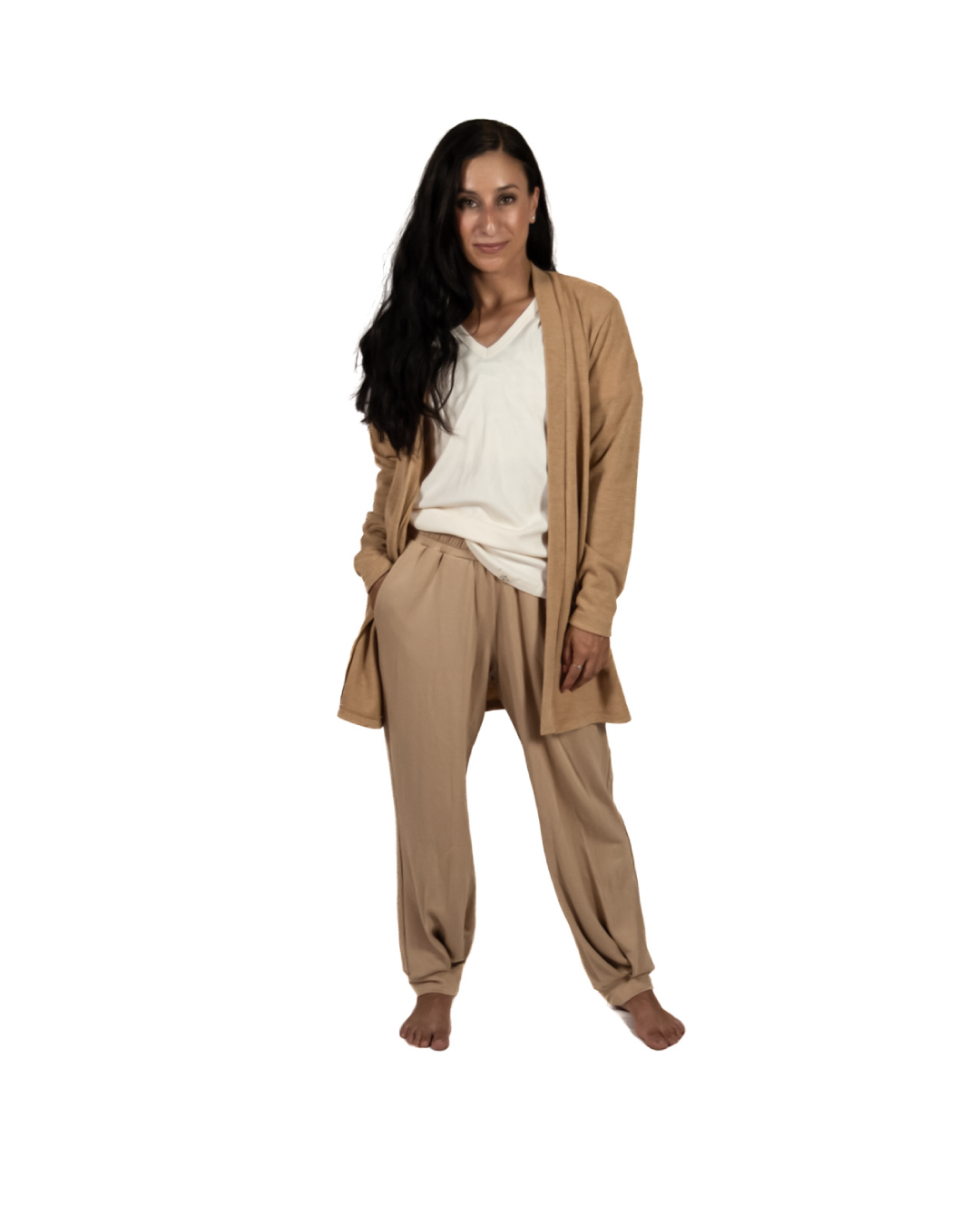Long Line Cardigan - Honey