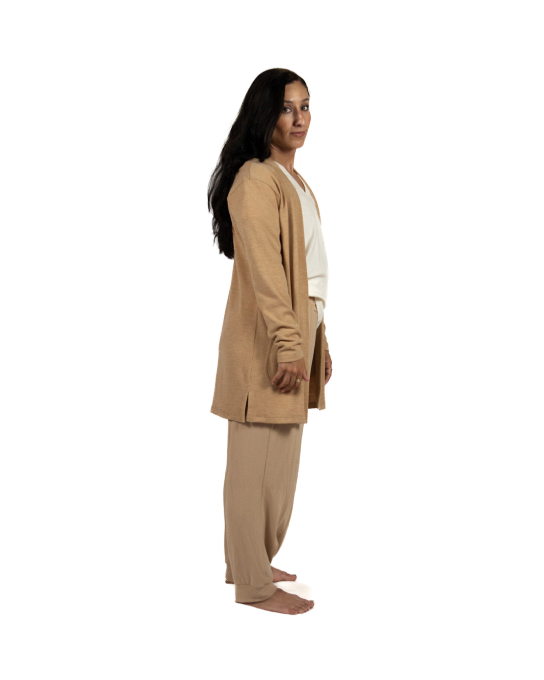 Long Line Cardigan - Honey