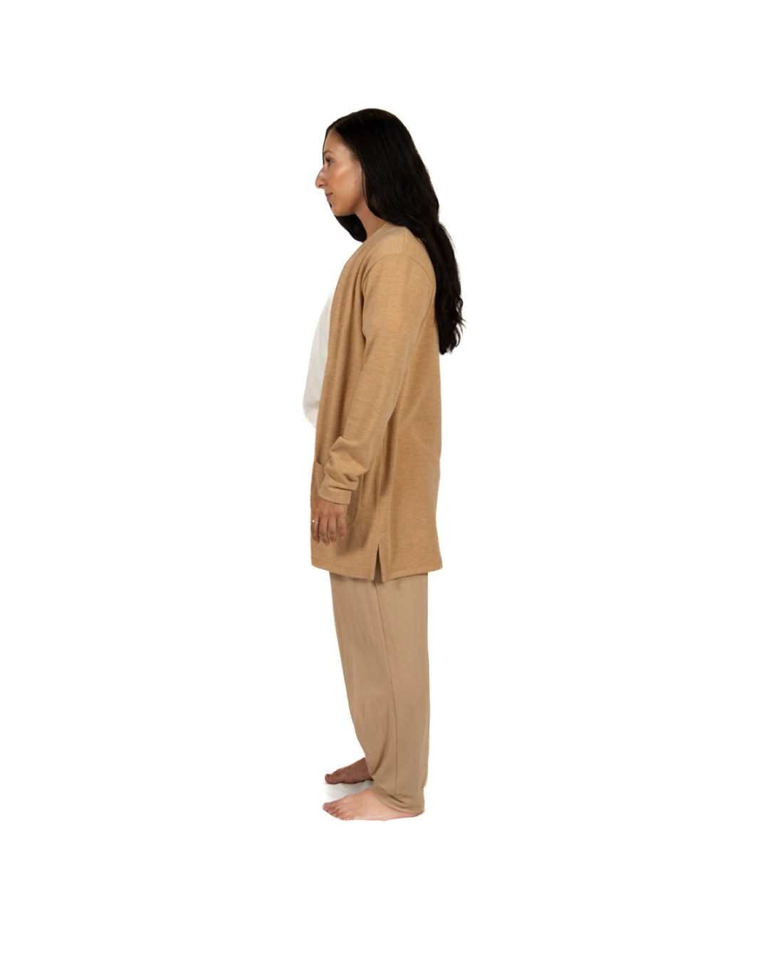 Long Line Cardigan - Honey