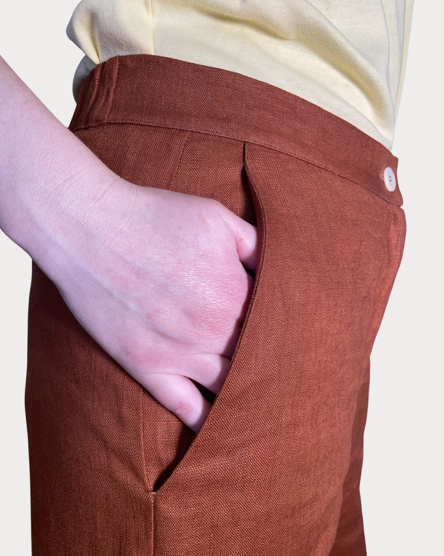 Linen Pant - Rust