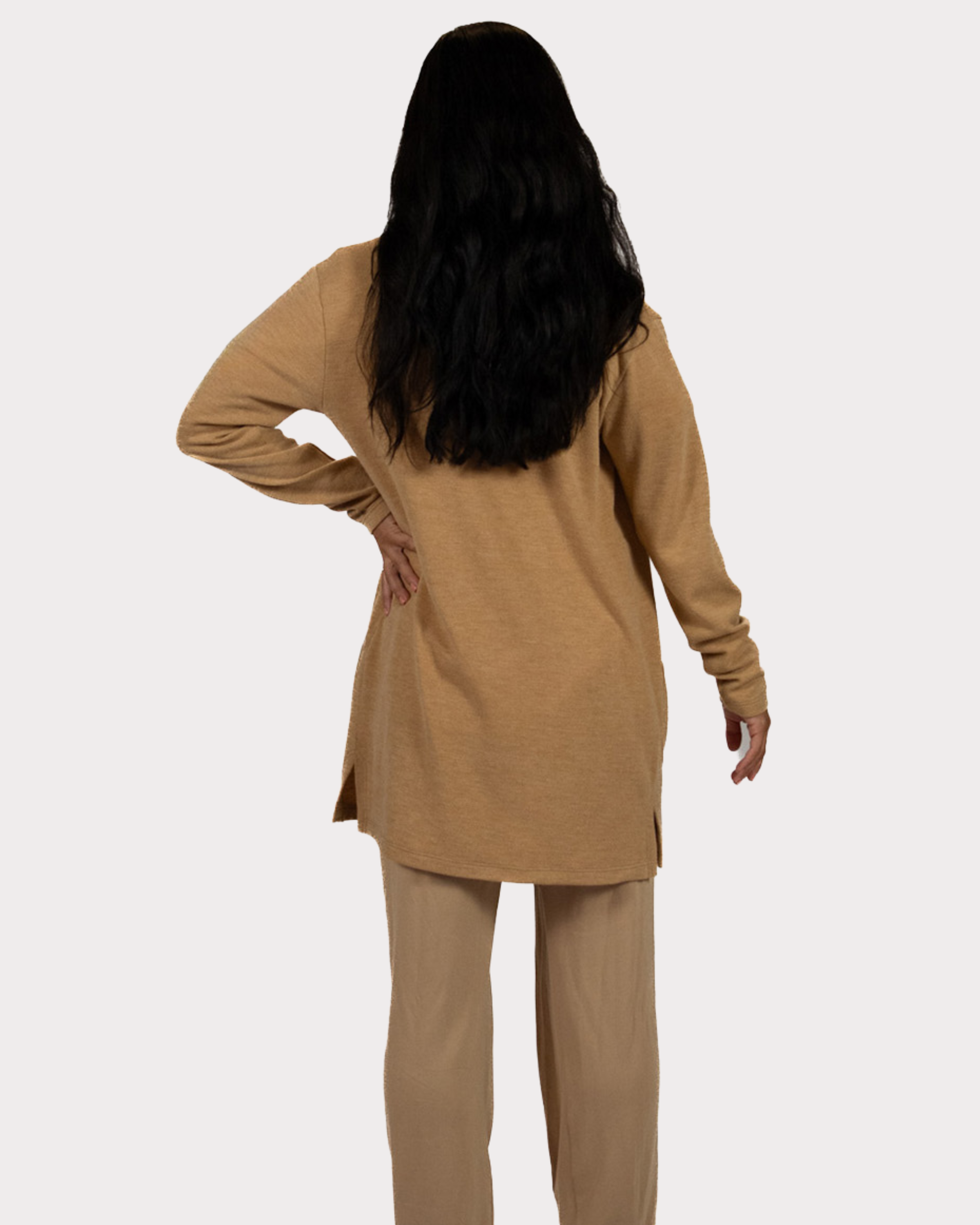 Long Line Cardigan - Honey