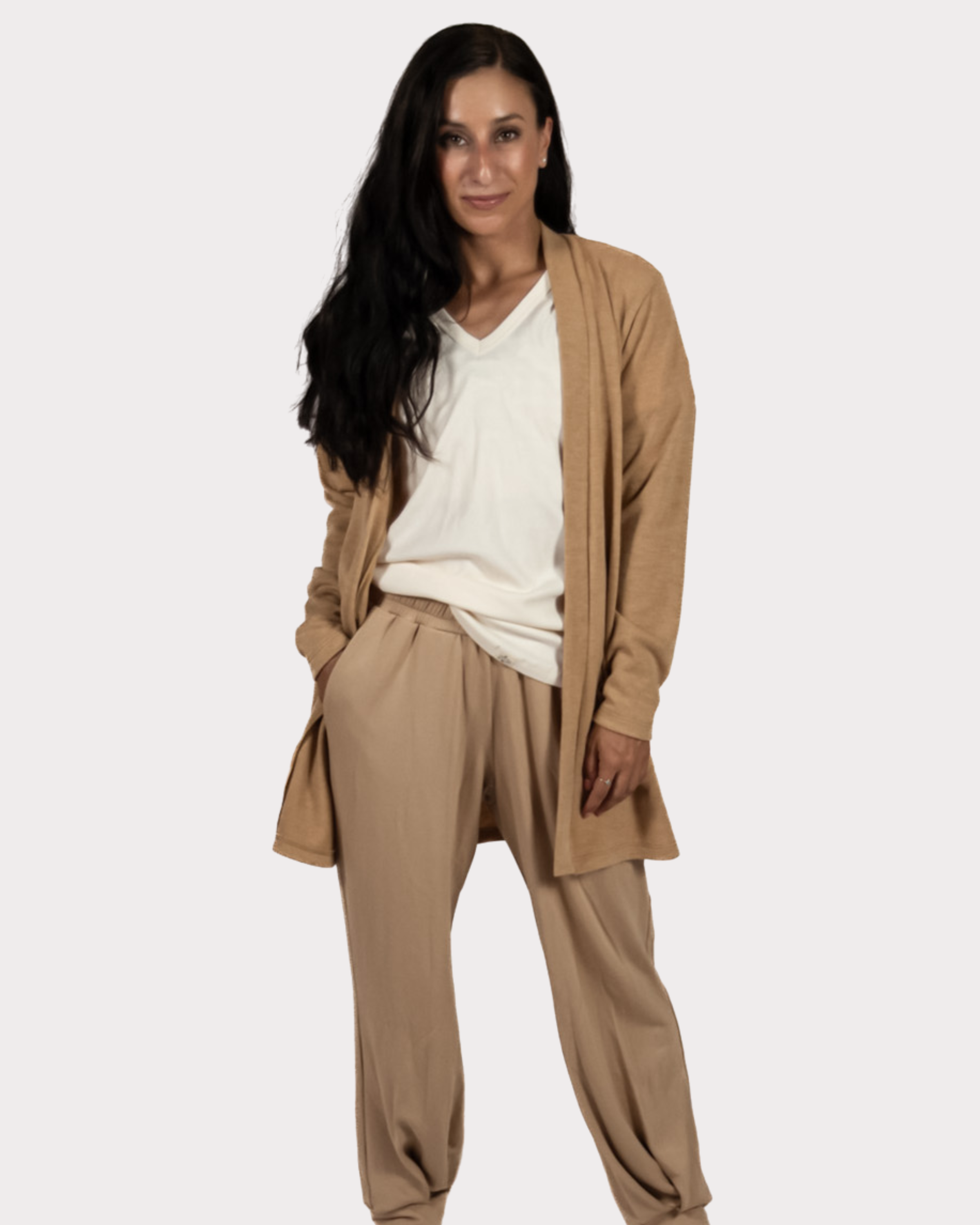 Long Line Cardigan - Honey