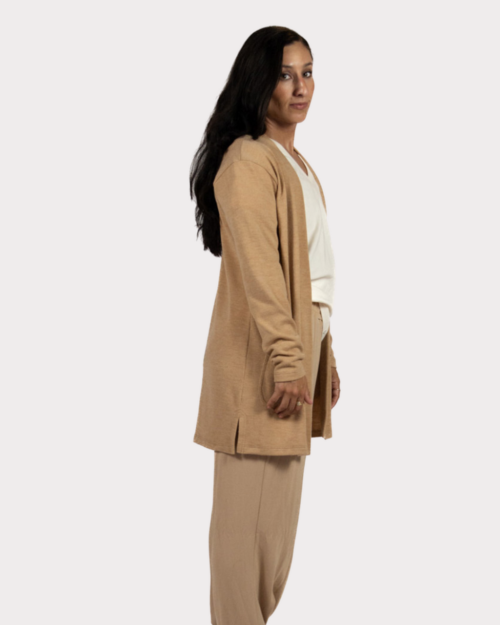 Long Line Cardigan - Honey