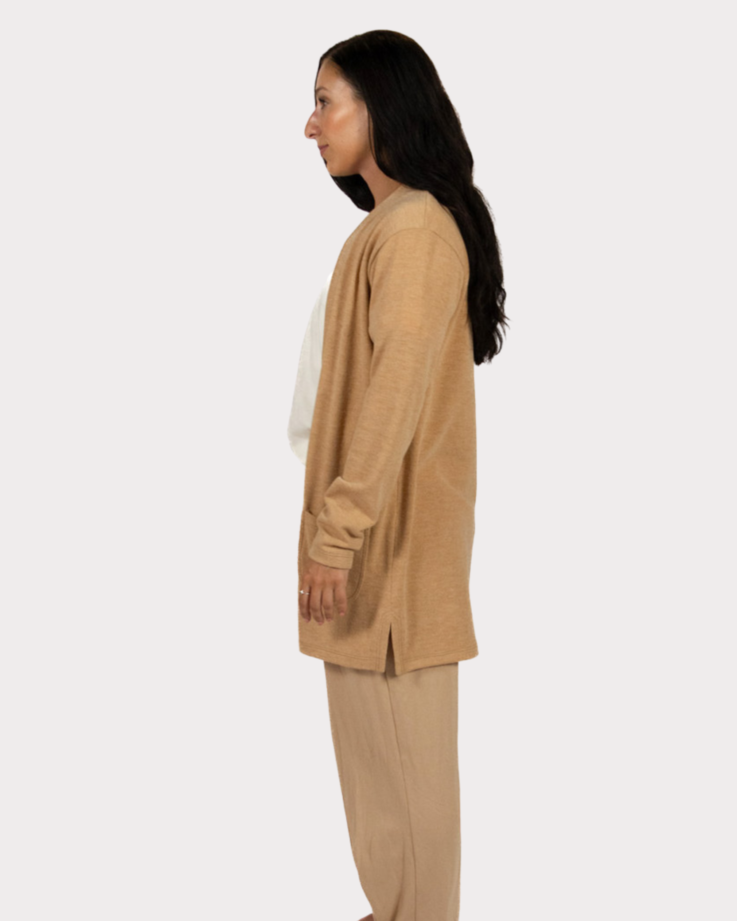 Long Line Cardigan - Honey