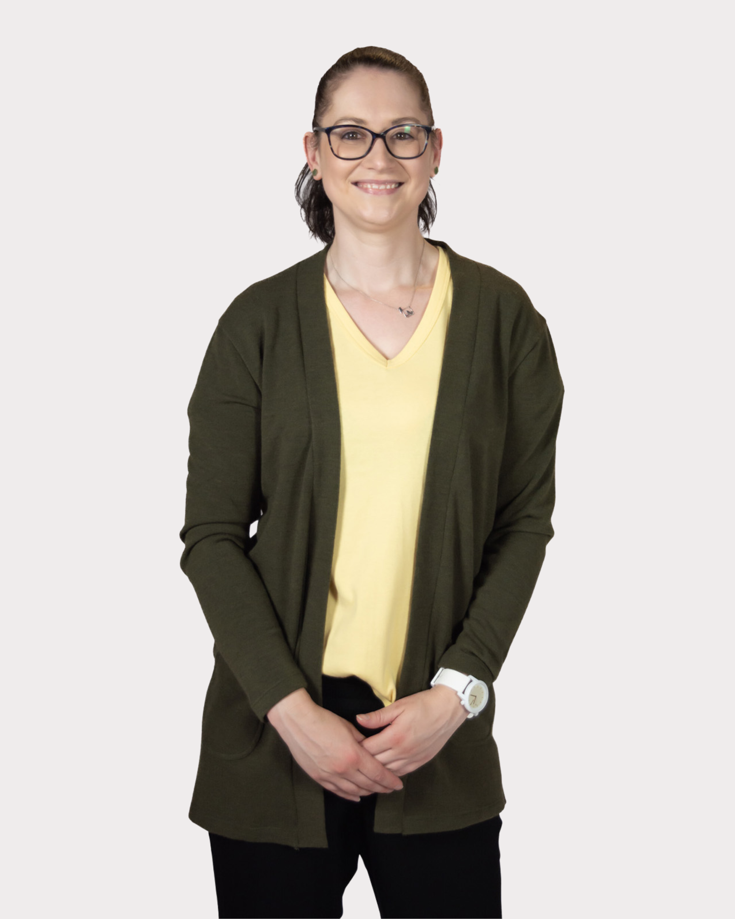 Long Line Cardigan - Olive