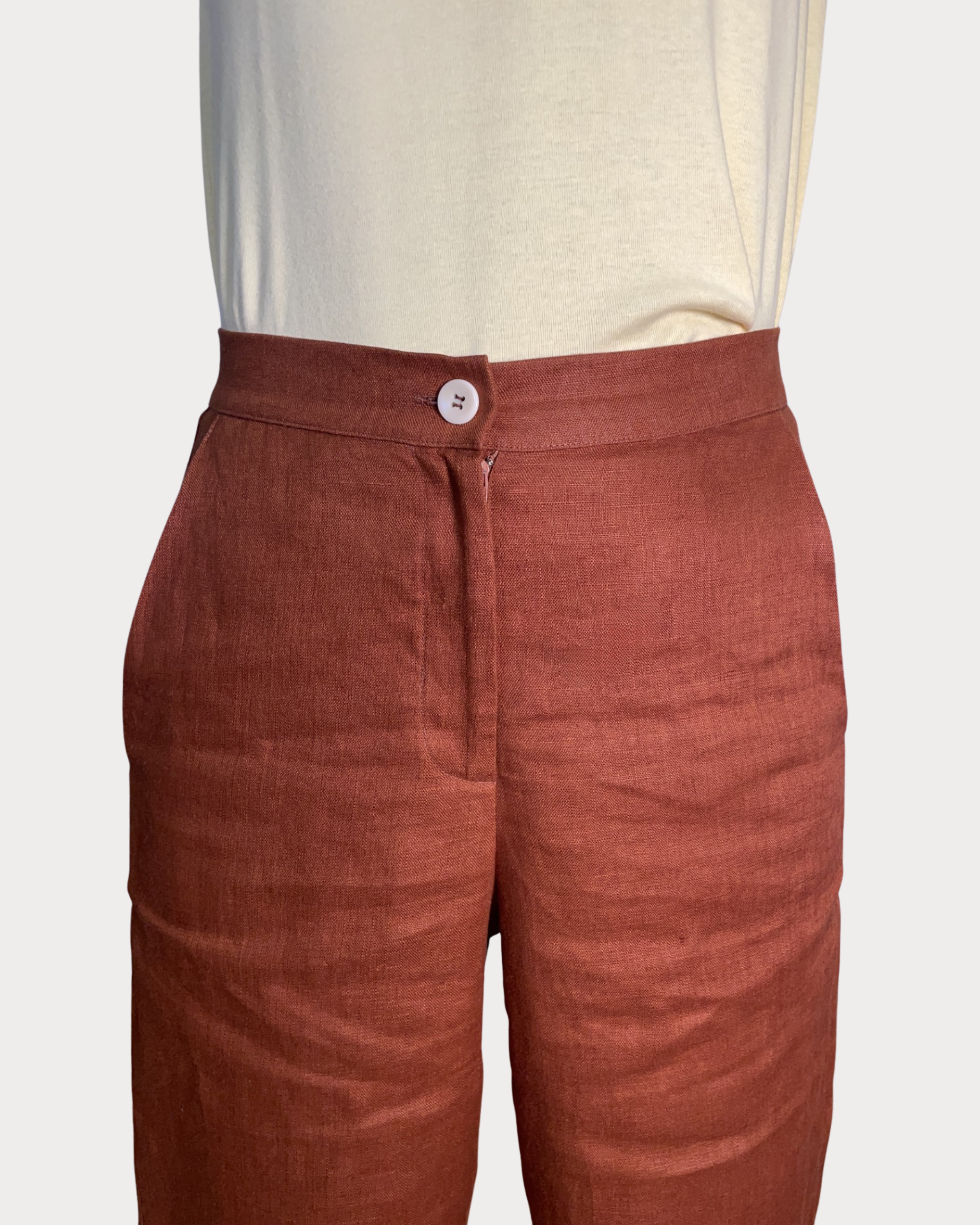 Linen Pant - Rust