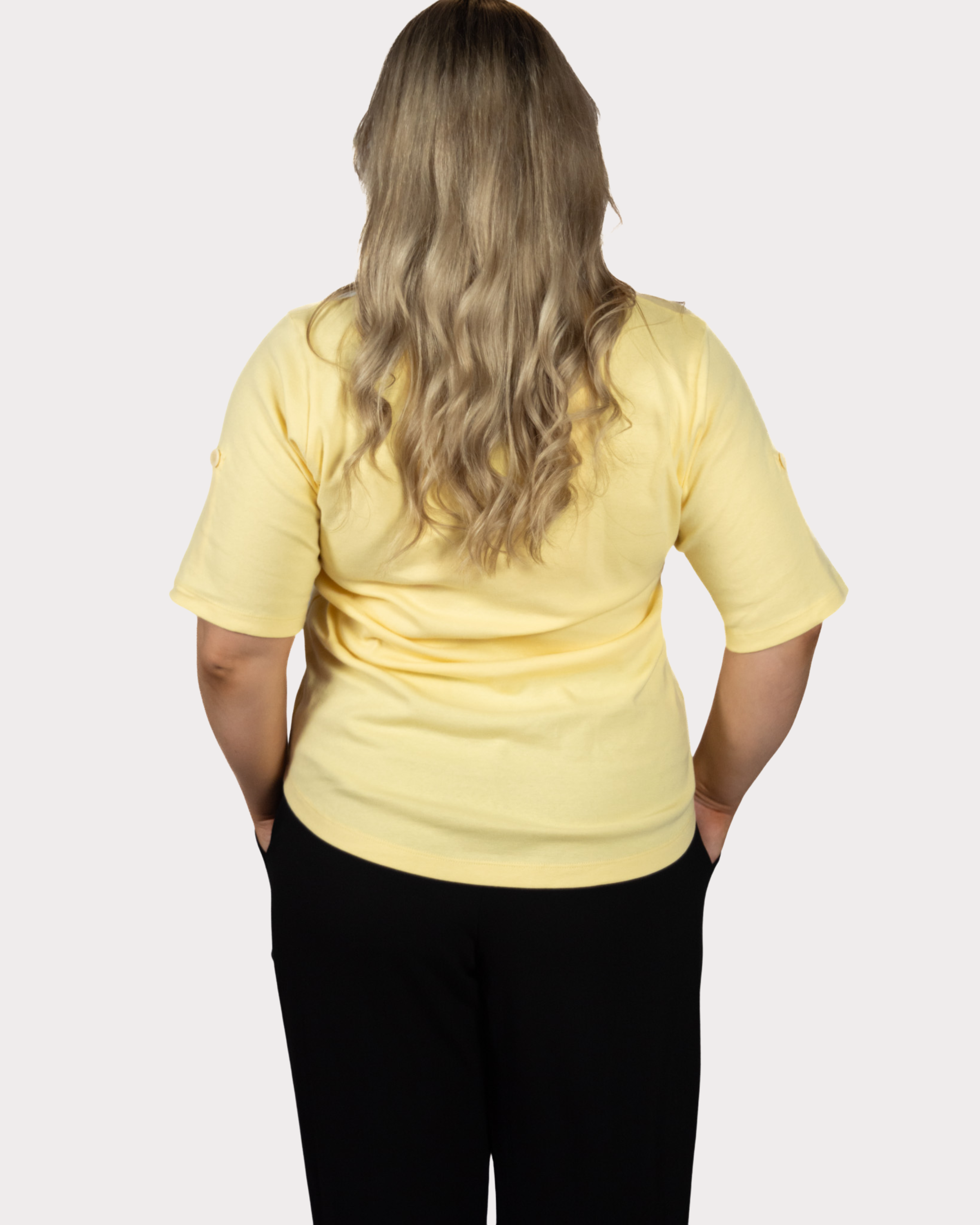 V Neck Tee - Lemon