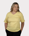 V Neck Tee - Lemon
